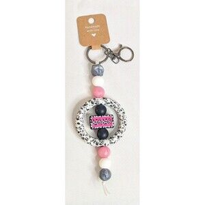 Handmade Silicone Bead Keychain/Bag Charm - Mama
